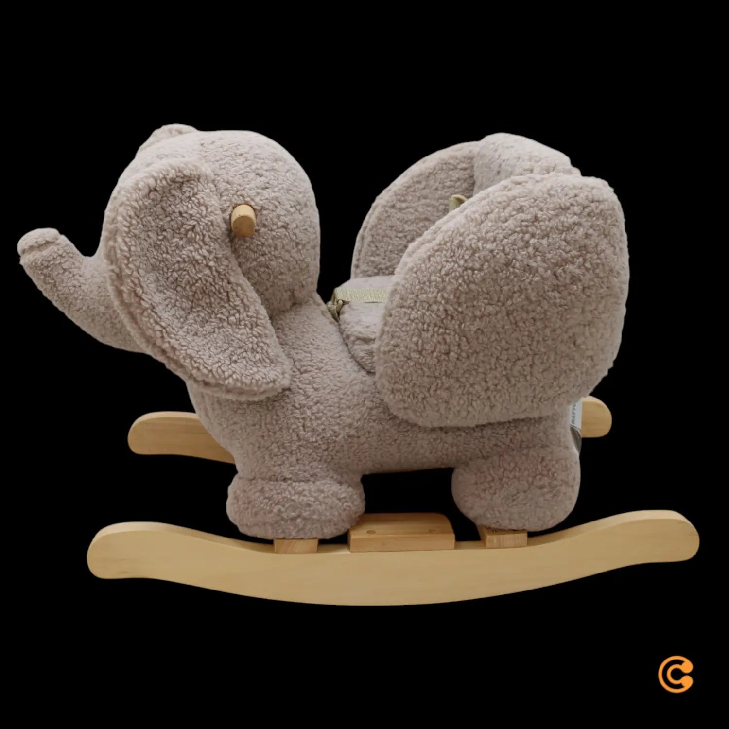 B-Ware Nattou Schaukeltier Wipptier Elefant Plüschtier Taupe Braun Stoff Rückenlehne - 25414673544010