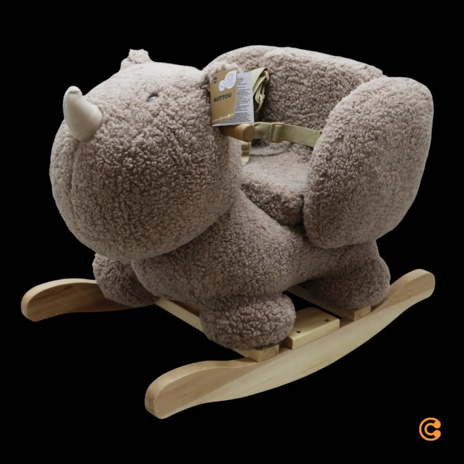 B-Ware Nattou Schaukeltier Wipptier Teddy Nashorn Taupe Kinder Schaukelspielzeug - 5414673544023