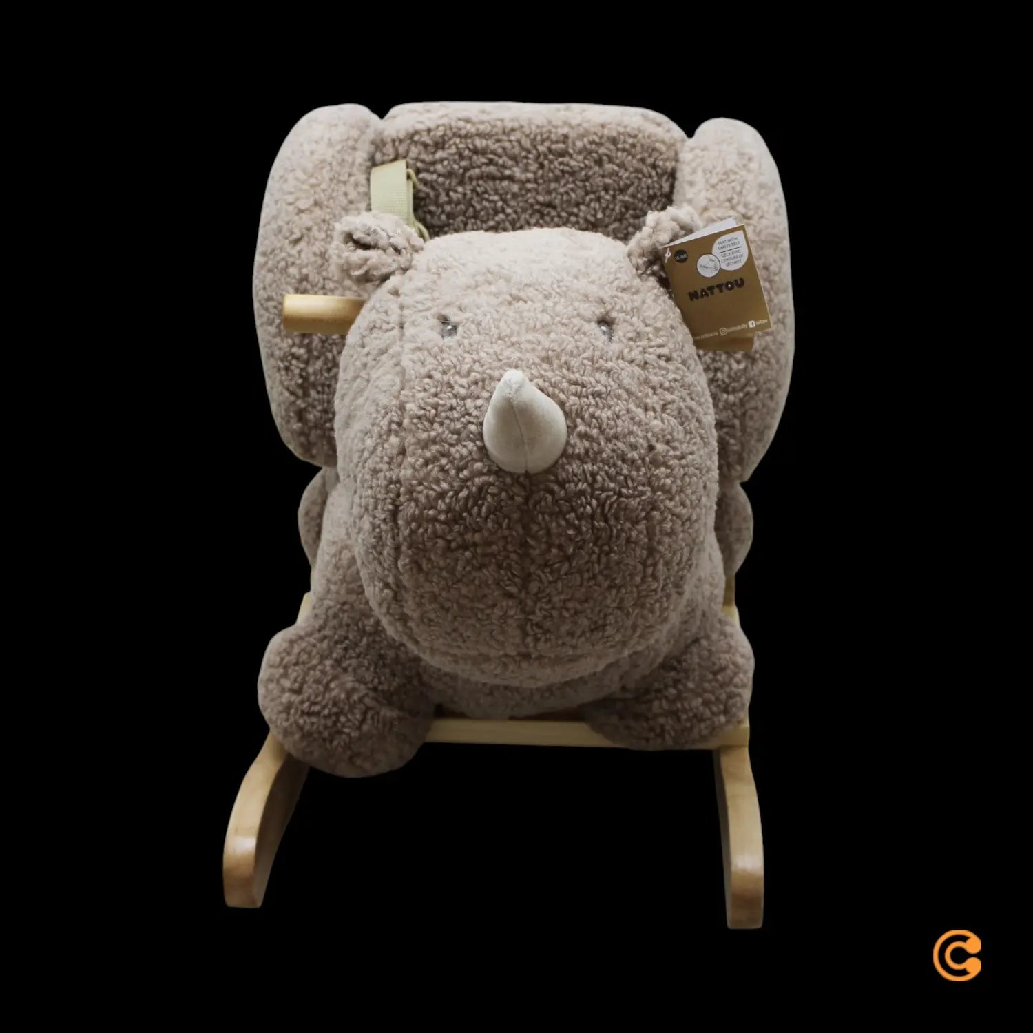 B-Ware Nattou Schaukeltier Wipptier Teddy Nashorn Taupe Kinder Schaukelspielzeug - 5414673544023