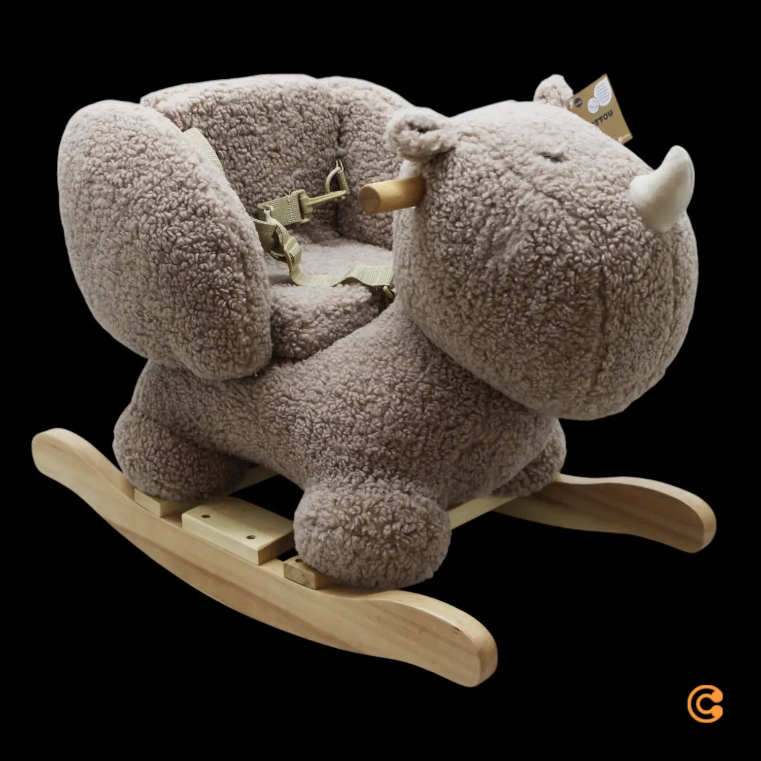 B-Ware Nattou Schaukeltier Wipptier Teddy Nashorn Taupe Kinder Schaukelspielzeug - 5414673544023