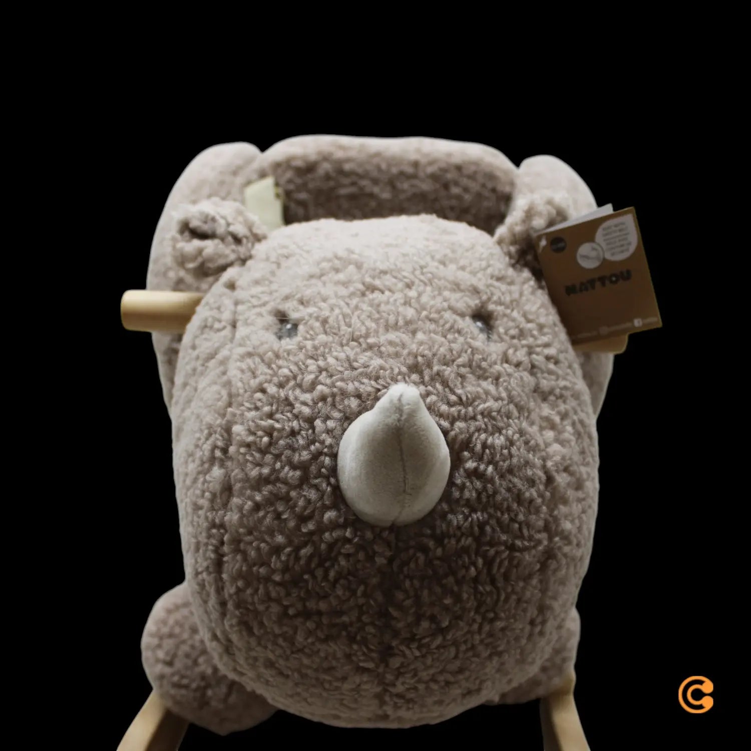 B-Ware Nattou Schaukeltier Wipptier Teddy Nashorn Taupe Kinder Schaukelspielzeug - 5414673544023