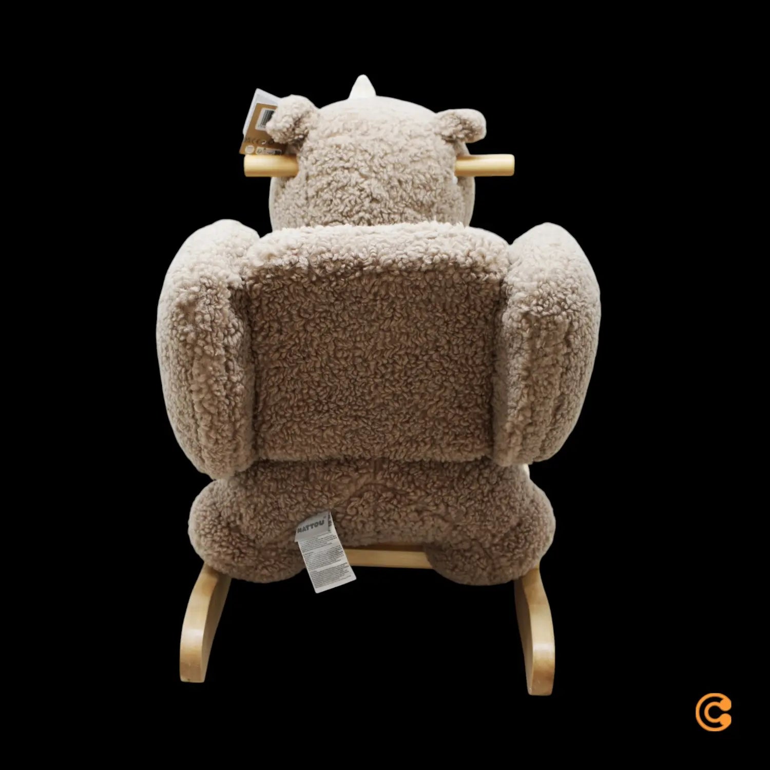 B-Ware Nattou Schaukeltier Wipptier Teddy Nashorn Taupe Kinder Schaukelspielzeug - 5414673544023