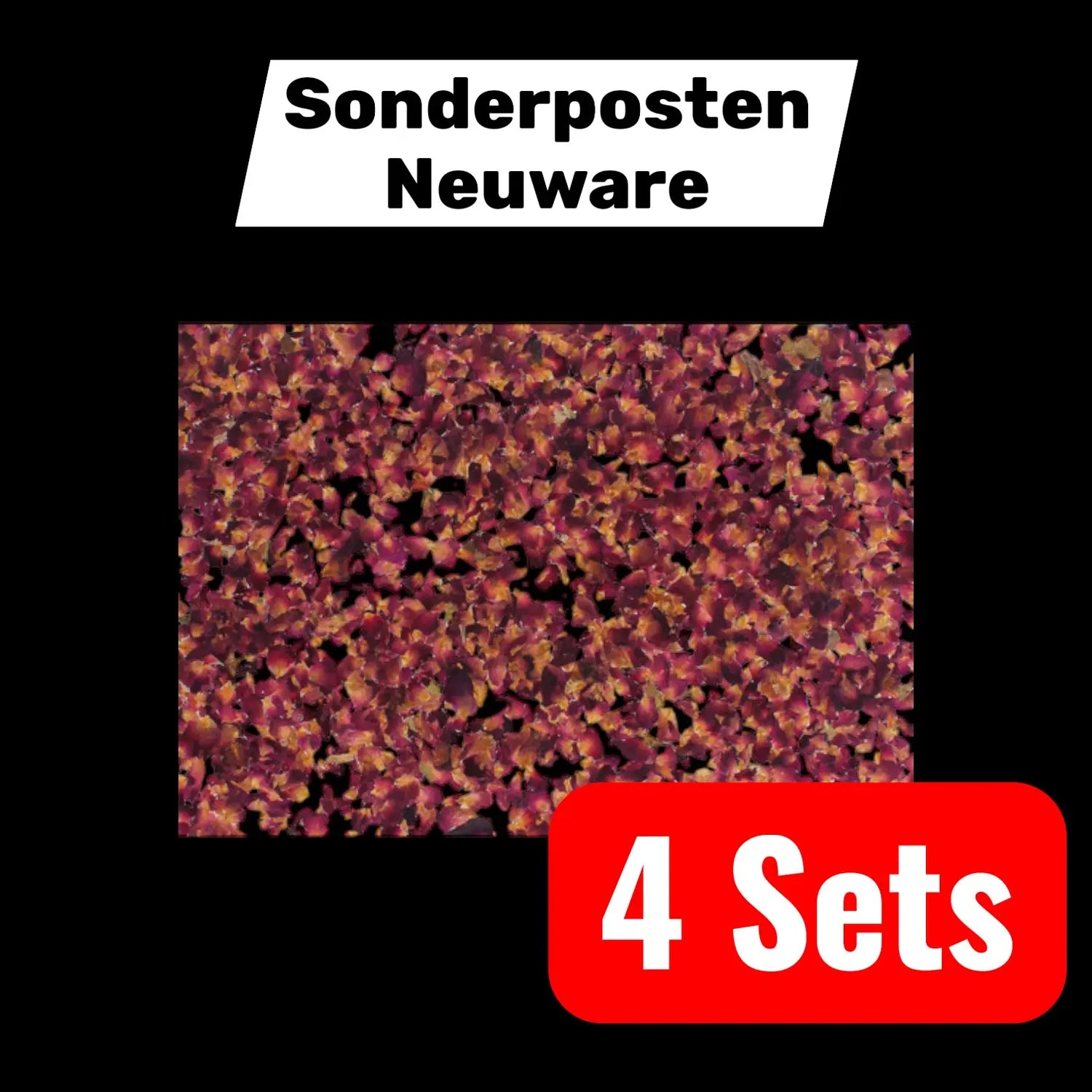 B-Ware Natürliche Rosenblätter Auf Transparenter Selbstklebefolie Din A3 4er Pack 4 Set - 9120074680425