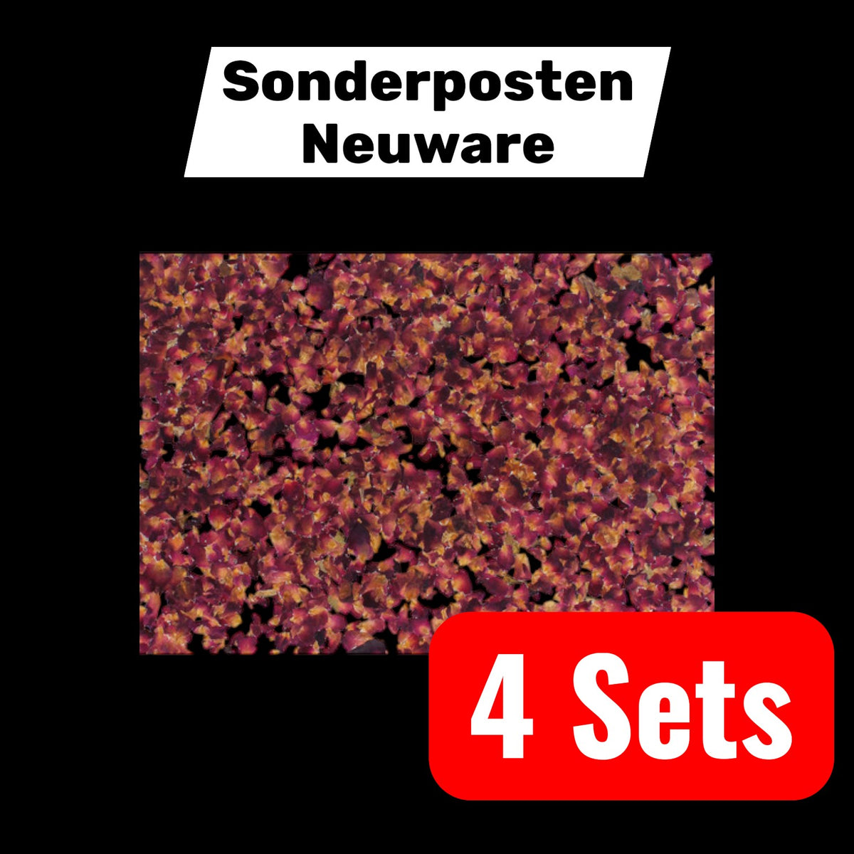 Natürliche Rosenblätter auf transparenter Selbstklebefolie DIN A3 4er-Pack 4 SET - 9120074680425