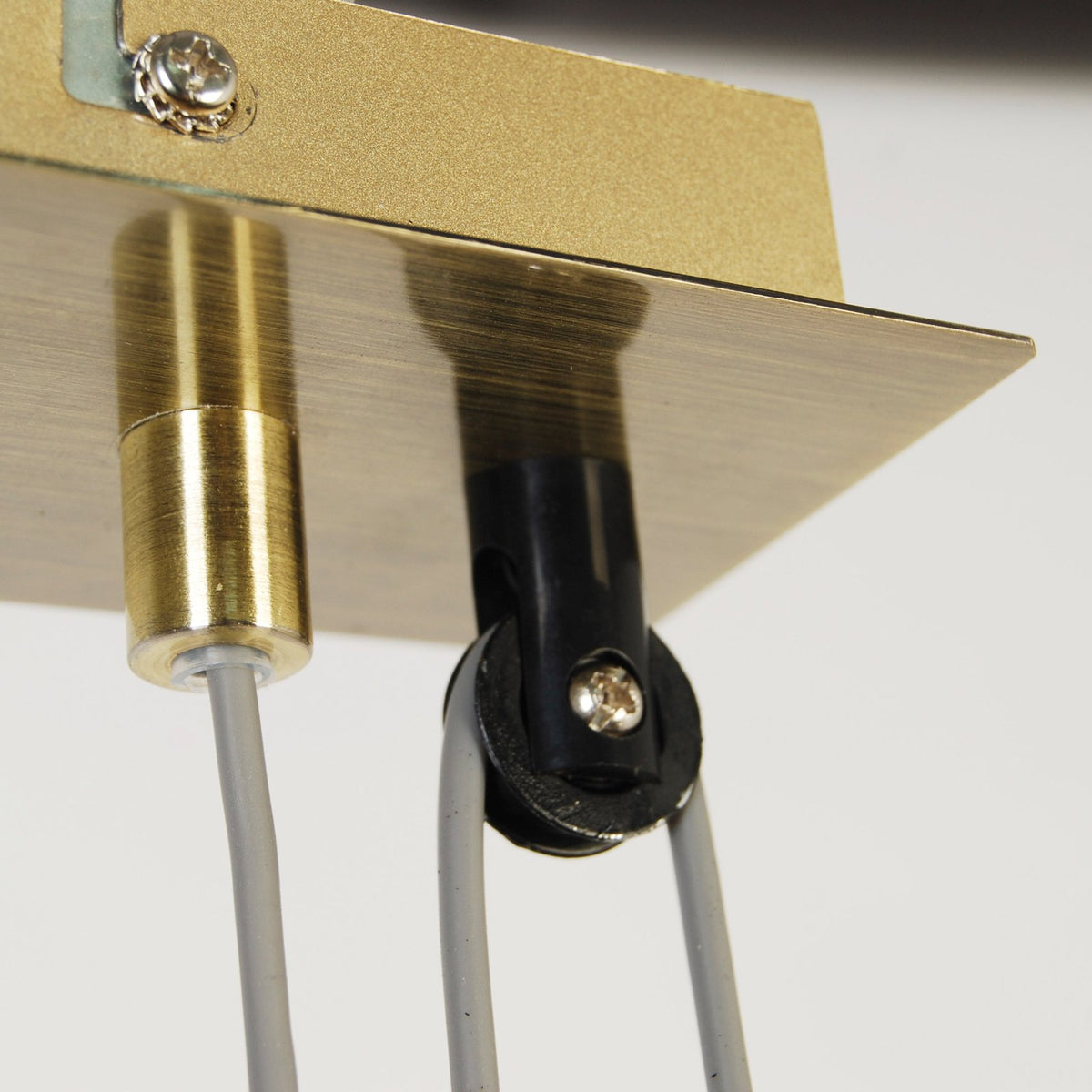 Näve Hängelampe Pendelleuchte Lampe Tilde Textilschirme 4fl braun beige messing - 4003222883976