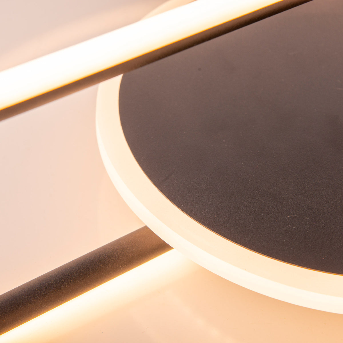 Deckenleuchte Lampe Näve LED Brendan schwarz Aluminium Silikon rund 54 cm - 4003222884225