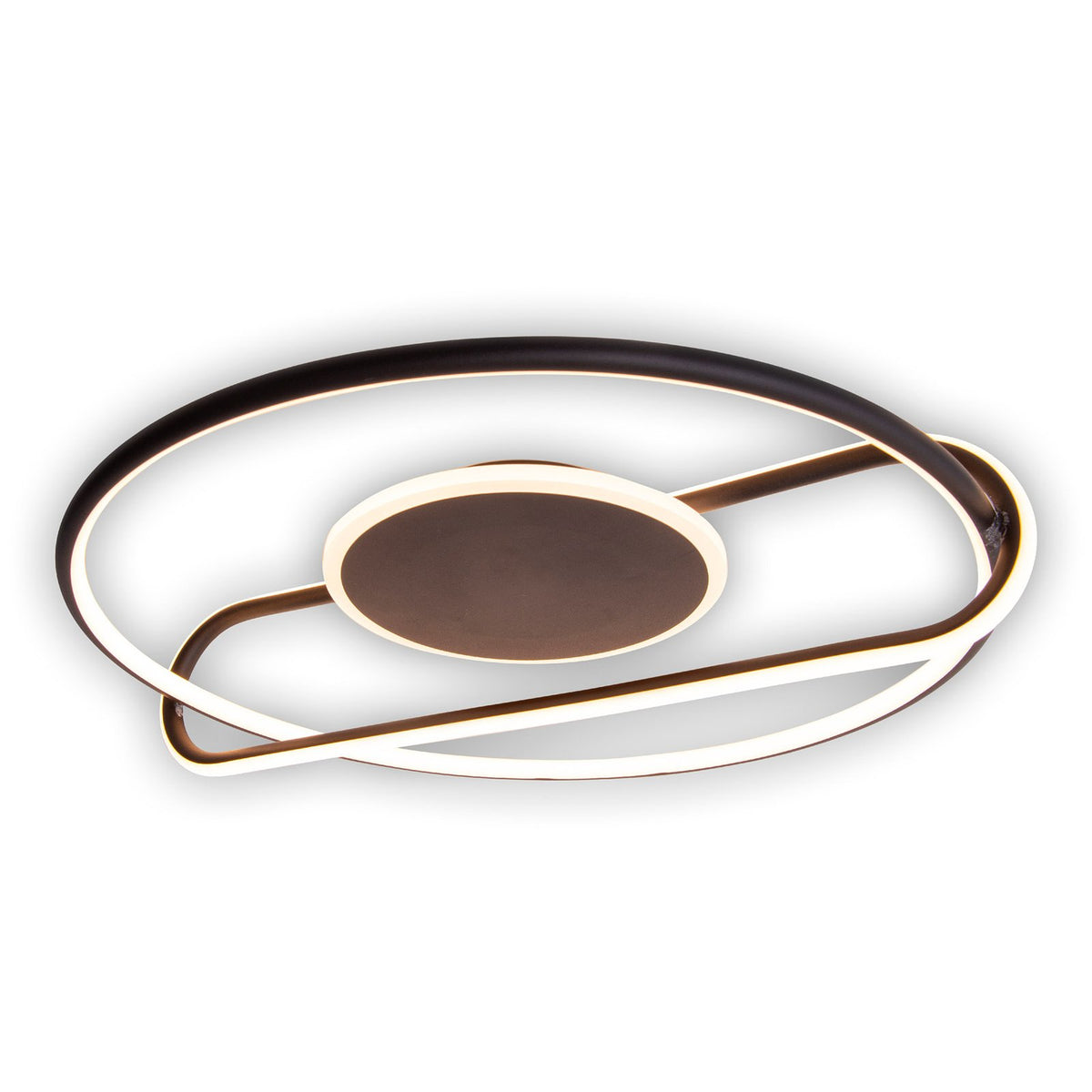 Deckenleuchte Lampe Näve LED Brendan schwarz Aluminium Silikon rund 54 cm - 4003222884225