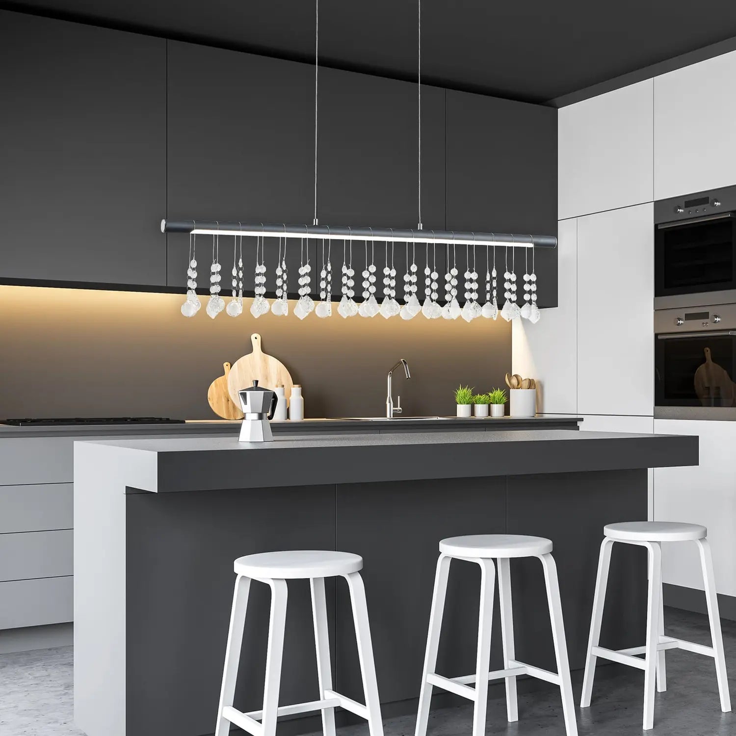 B-Ware Näve Pendelleuchte Hängelampe Nobilis Led Leuchte Dimmbar Dunkelgrau 100 Cm 24 W - 4003222885567