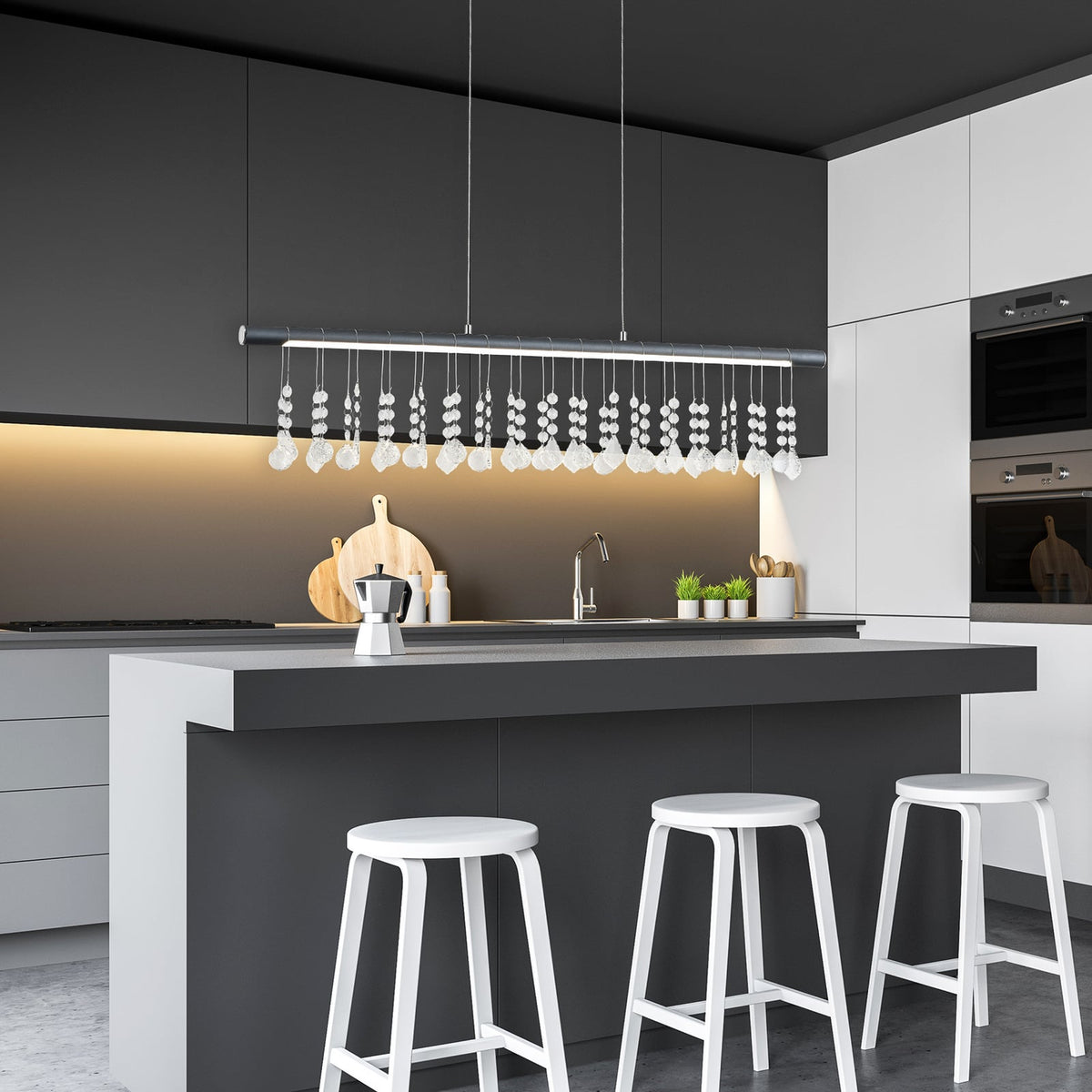 Näve Pendelleuchte Hängelampe Nobilis LED Leuchte dimmbar dunkelgrau 100 cm 24 W - 4003222885567