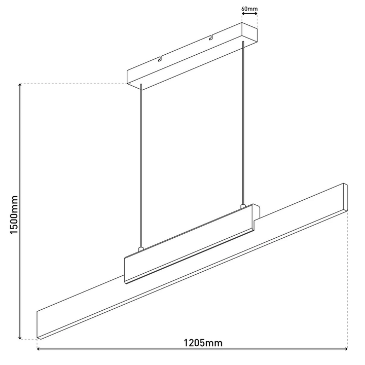 Näve Led Hängeleuchte Wiebke Pendelleuchte Lampe Schwarz Holz 120,5 Cm Dimmbar B-Ware - 4003222894095