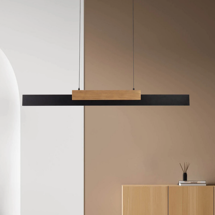 Näve Led Hängeleuchte Wiebke Pendelleuchte Lampe Schwarz Holz 120,5 Cm Dimmbar B-Ware - 4003222894095