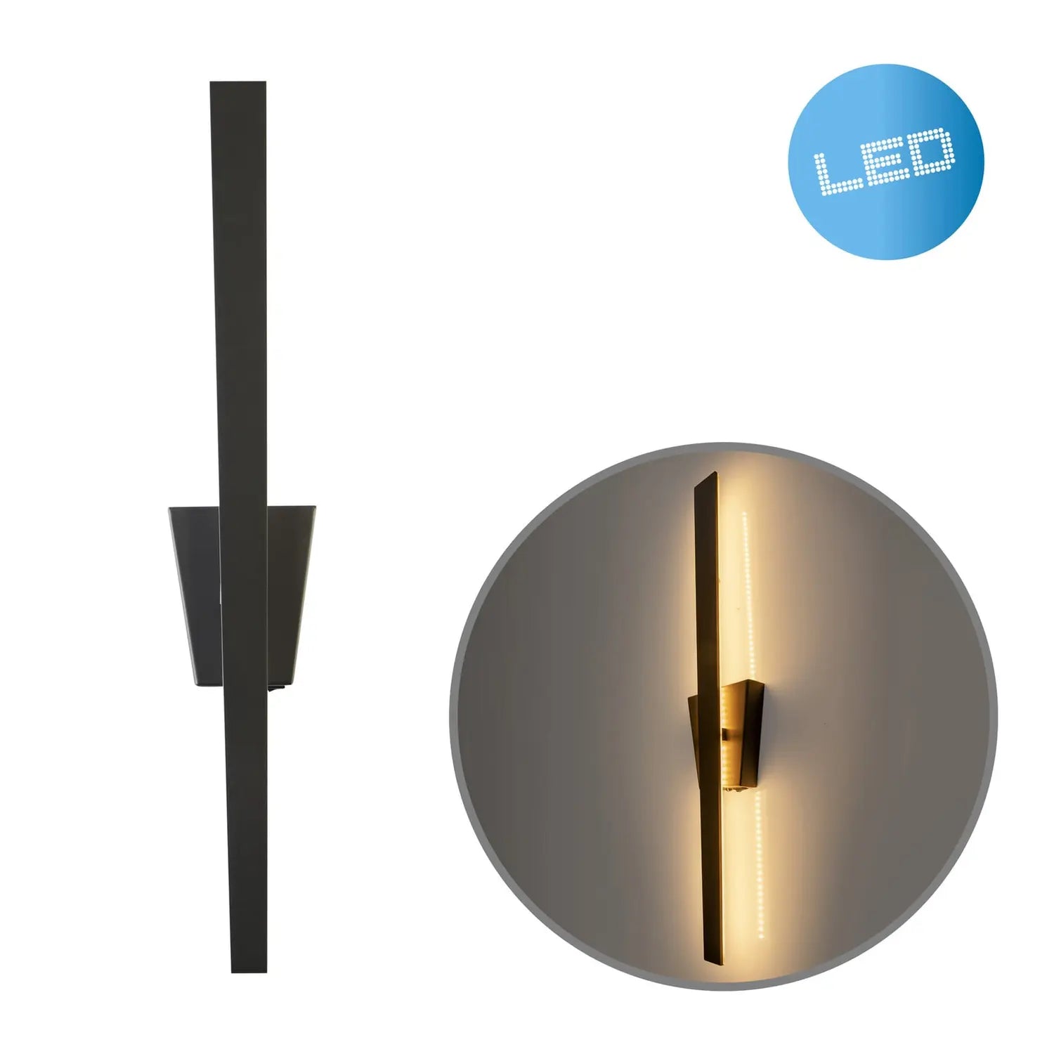 B-Ware Näve Wandleuchte Wandlampe Led Schalter Schwarz Metall Beleuchtung Siehe Text - 4003222885734