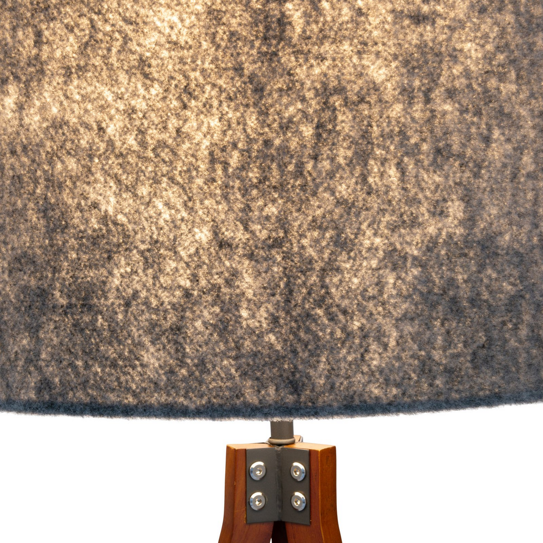 Näve Stehlampe Standleuchte Lampe Holz Grau Dreibein Textilschirm E14 Schalter B-Ware - 4003222889565