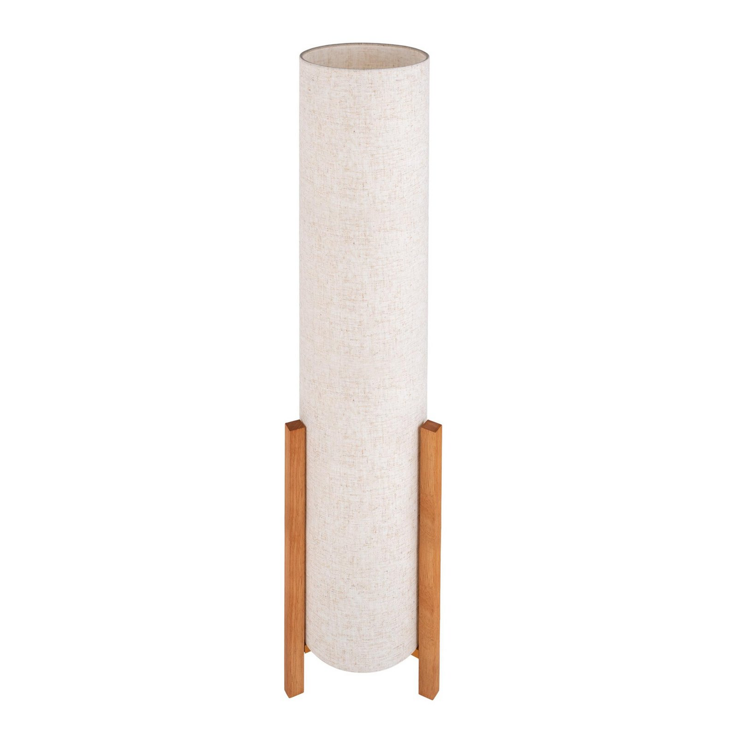 Näve Stehleuchte Lampe Matilda Holzgestell Stoffschirm Leinenoptik Beige Leuchte B-Ware