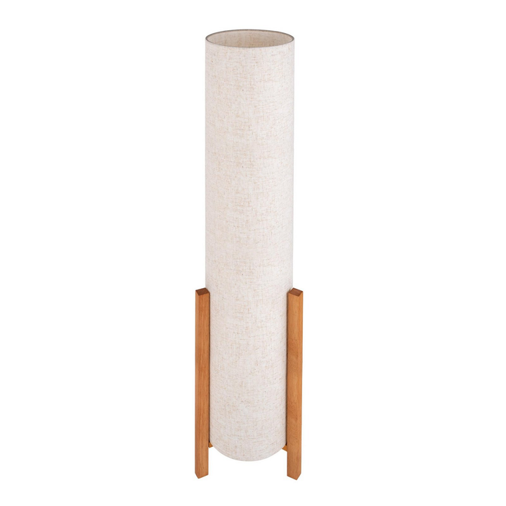 Näve Stehleuchte Lampe Matilda Holzgestell Stoffschirm Leinenoptik Beige Leuchte B-Ware