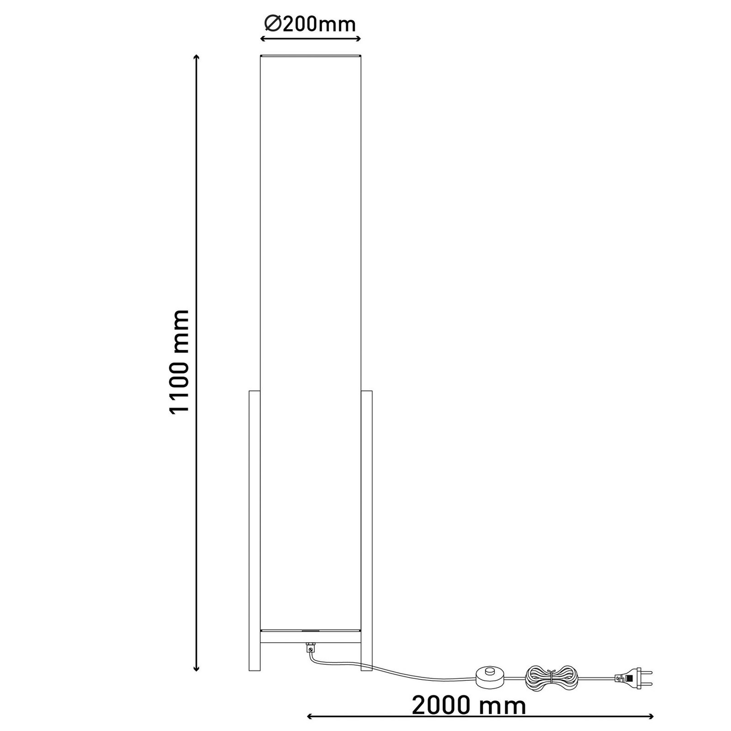 B-Ware Näve Stehleuchte Lampe Matilda Holzgestell Stoffschirm Leinenoptik Beige Leuchte