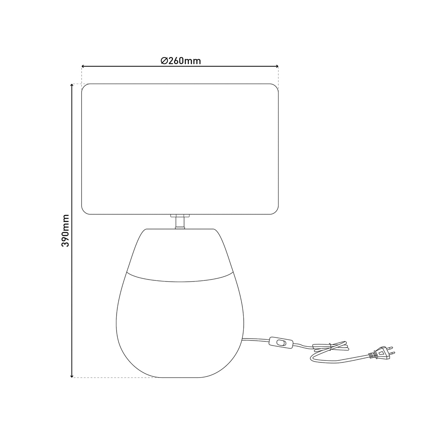 B-Ware Näve Tischleuchte Tischlampe Bronco Keramik Kunstleder Braun E27 Led Höhe 39 Cm - 4003222892503