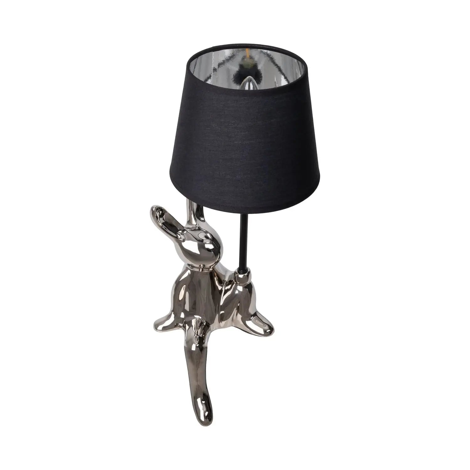 B-Ware Näve Tischleuchte Lampe Helge Silber Keramik Textil Schalter E14 Led 45 Cm Ip20 - 4003222892510