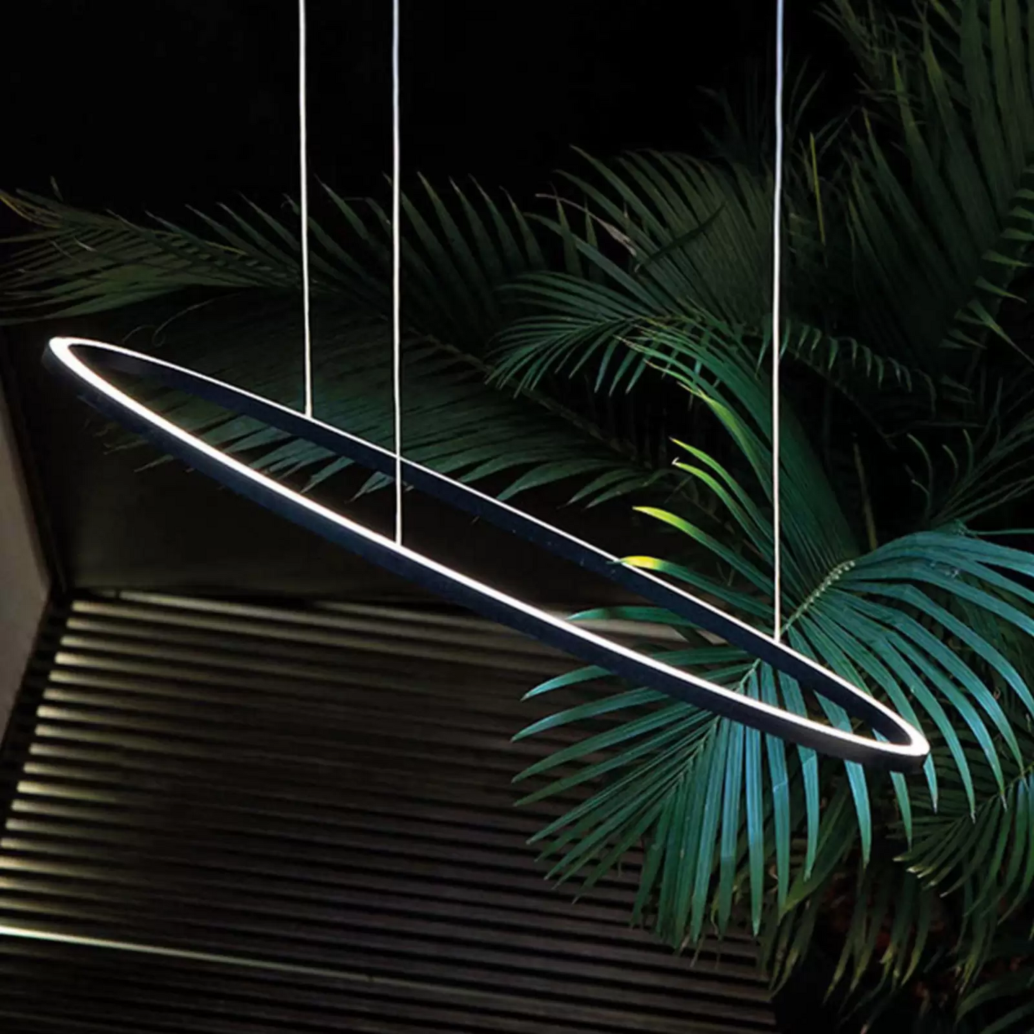 Nemo Ellisse Mega Led Hängelampe Up Hängeleuchte Deckenlampe Led 2.700 K Schwarz B-Ware - 7024006