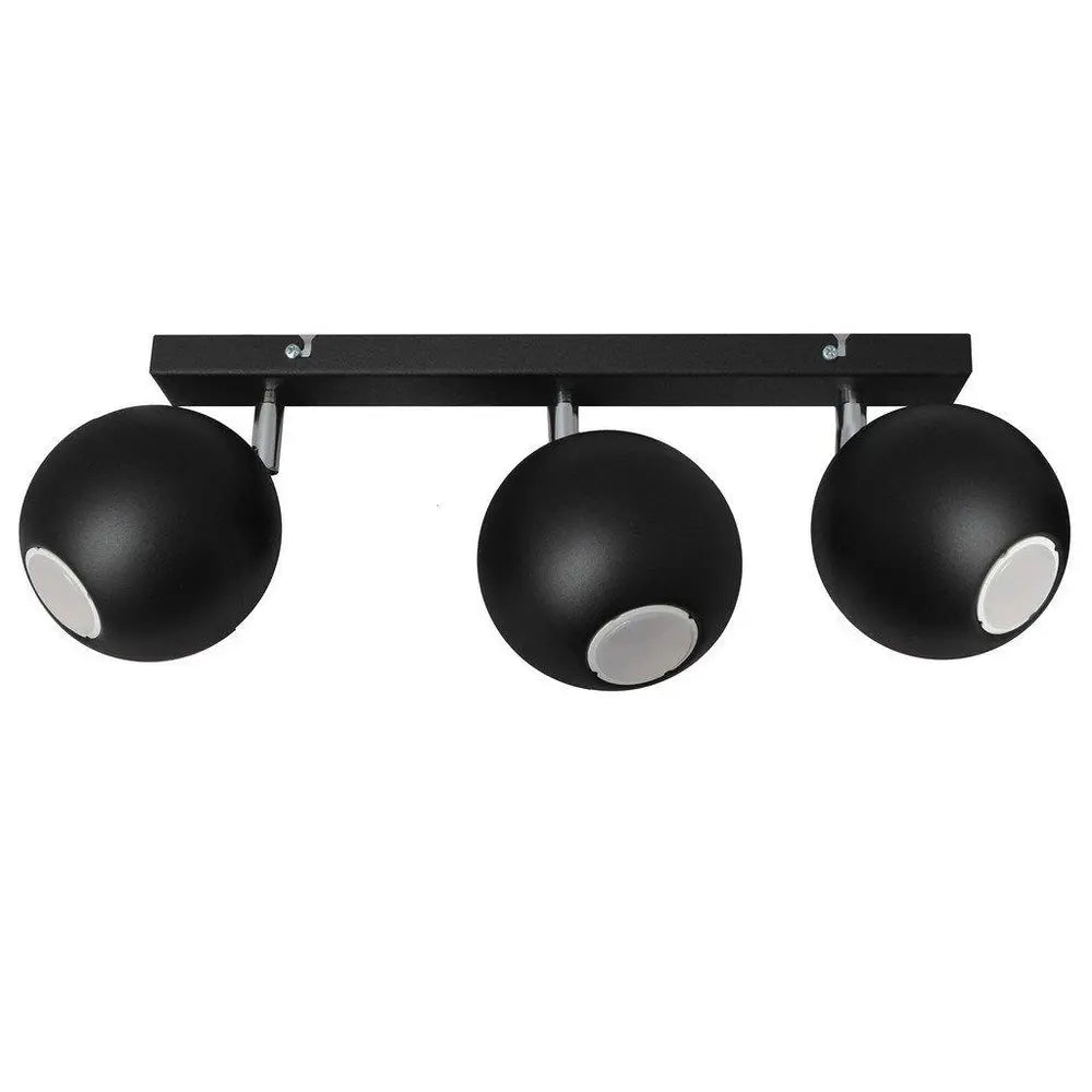 B-Ware Netlighting Deckenstrahler Strahler Midnight Schwarz Eisen 3 Flammig Gu10 - 5902349227160