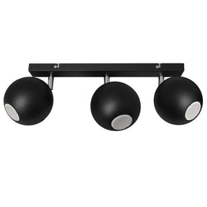 B-Ware Netlighting Deckenstrahler Strahler Midnight Schwarz Eisen 3 Flammig Gu10