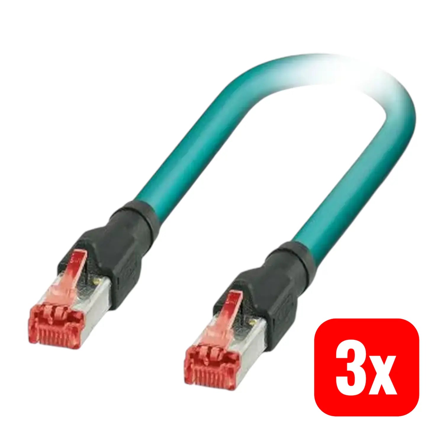B-Ware Phoenix Contact Netzwerkkabel Patchkabel Rj45 Ethernet Kabel Blau 3 M 3 Stück - 4046356673976