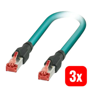 B-Ware Phoenix Contact Netzwerkkabel Patchkabel Rj45 Ethernet Kabel Blau 3 M 3 Stück