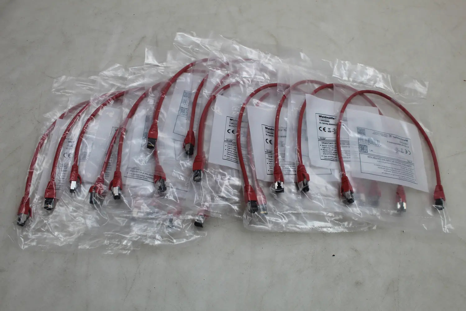 B-Ware Weidmüller Patchkabel Netzwerkkabel Rj45 Cat 6a Sftp Rot 0,5 M Kupfer 15 Stück - 4032248956890