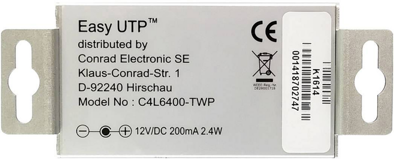 Renkforce C4 Line Netzwerkverlängerung Kabel Verbinder Reichweite 500m 100 M Bit/S  B-Ware - 4016139052816