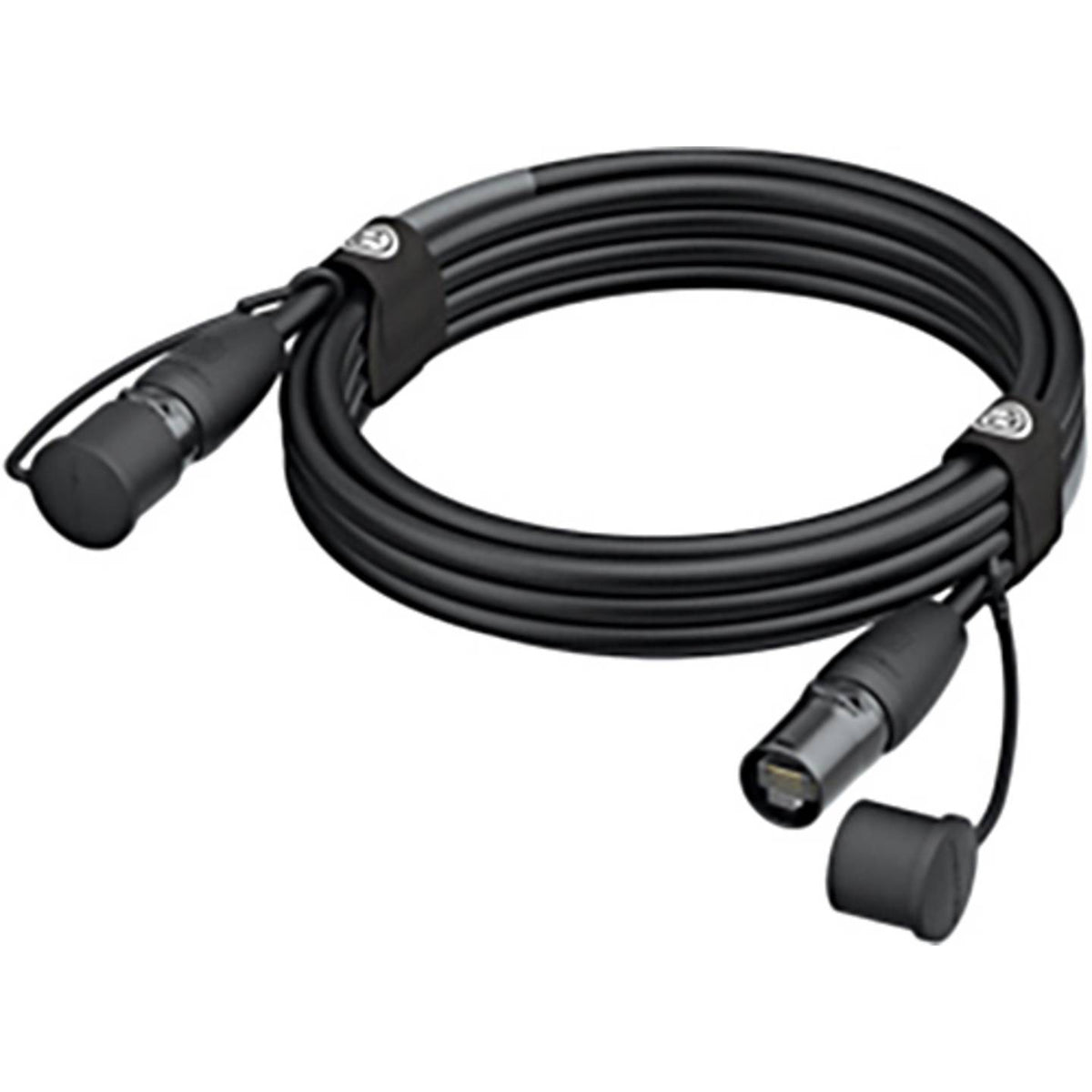 Neutrik Netzwerkkabel Patchkabel Ethernetkabel RJ45 Schwarz Dichtkappen 10 m - 7613187024535