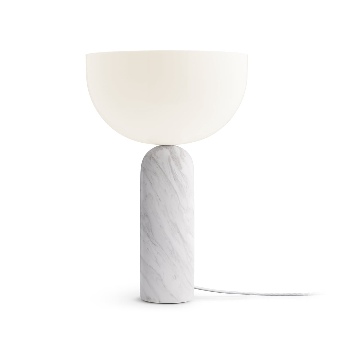 New Works Tischleuchte Leuchte Lampe Kizu Weiß Marmor Acrylglas Groß B-Ware - 5712826204108