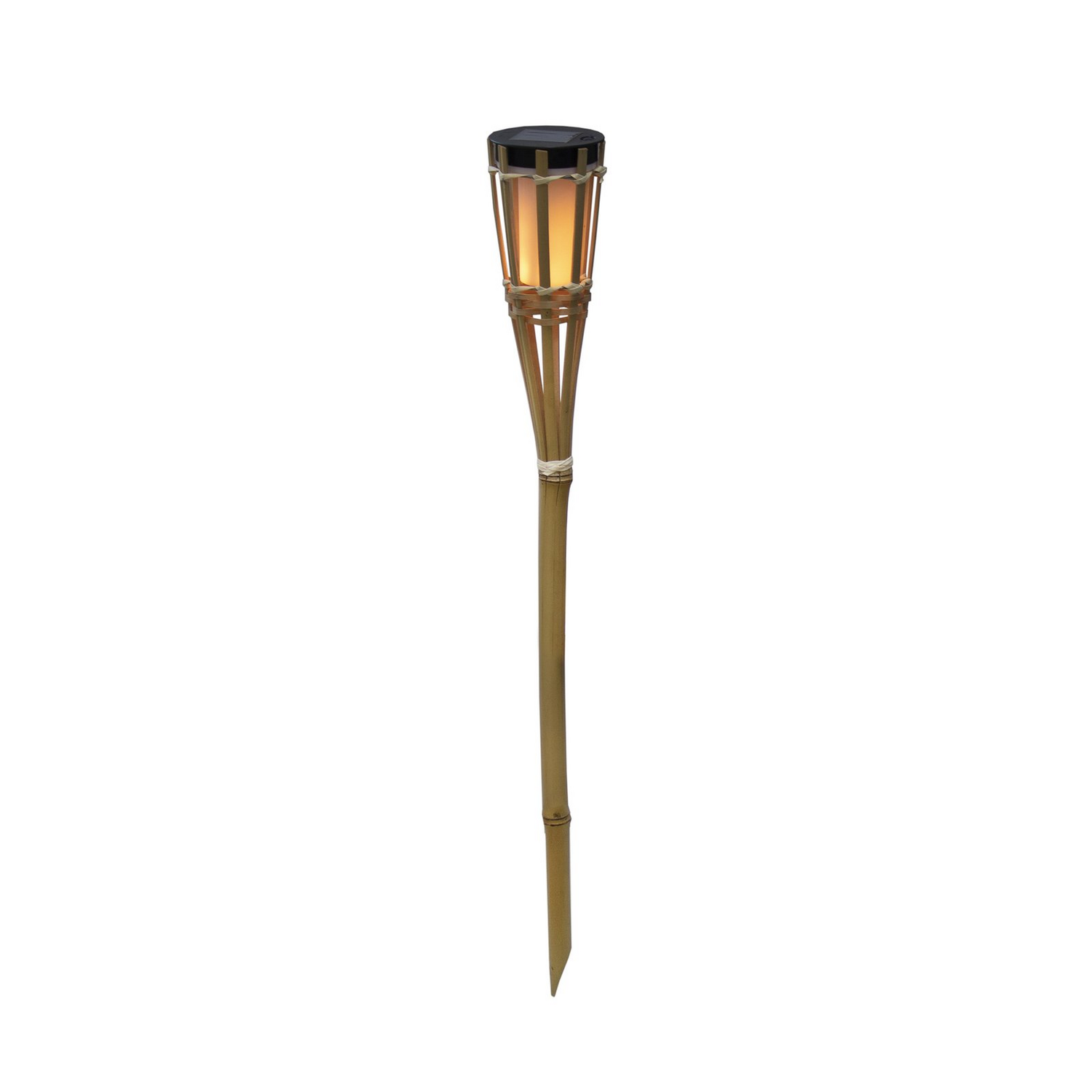 B-Ware Newgarden Hiama Gartenfackel Solarlampe Led Bambus Warmweiß Ip44 Schalter 3 Stk - 8435578506906