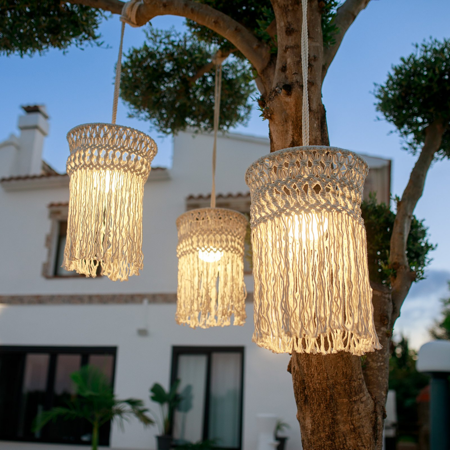 Newgarden Led Akku Hängeleuchte Pendelleuchte Mykonos Weiß Baumwolle Usb C Kabel B-Ware - 8435578512556