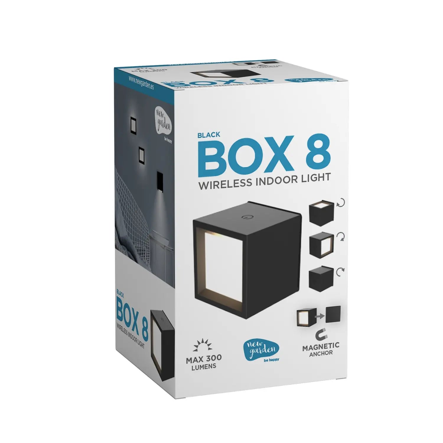 B-Ware Newgarden Wandleuchte Lampe Led Akku Box 8 Schwarz Innenleuchte Wandlampe - 8435578512549