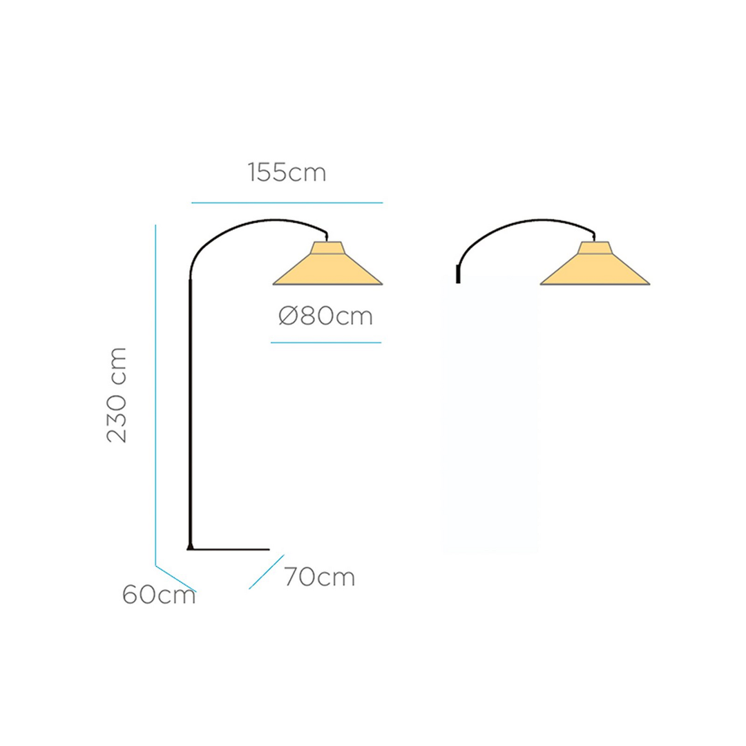 Newgarden Led Stehleuchte Leuchte Stehlampe Schwarz Holz 230cm Usb Aufladbar     B-Ware - 8435578504797
