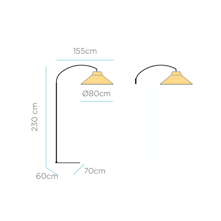 Newgarden Led Stehleuchte Leuchte Stehlampe Schwarz Holz 230cm Usb Aufladbar     B-Ware - 8435578504797