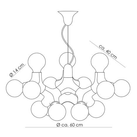 Next Dna Chandelier Xl Kronleuchter Deckenlampe Deckenleuchte Lampe In Schwarz B-Ware - 7019040