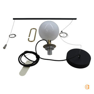B-Ware Pendelleuchte Hängeleuchte Nh S1 14 Kugel Messing Weiß Satiniert Glas Lampe