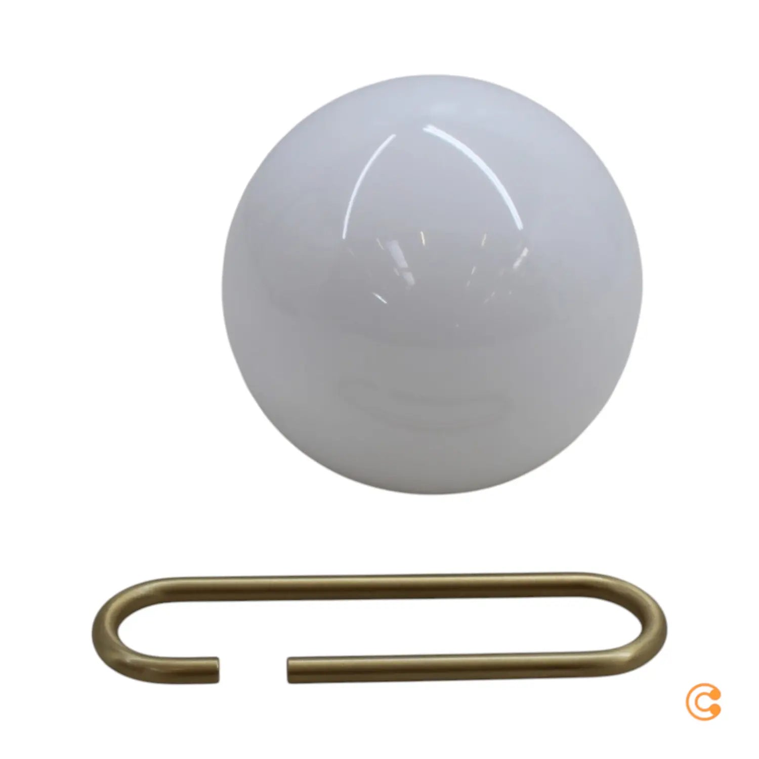 B-Ware Pendelleuchte Hängeleuchte Nh S1 14 Kugel Messing Weiß Satiniert Glas Lampe - 8052993059215