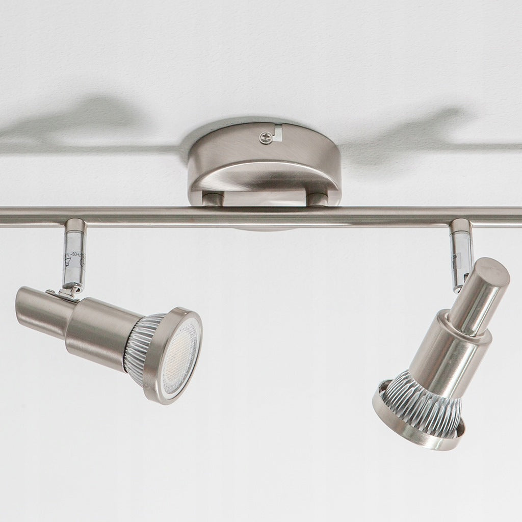 Lindby Nickelfarbene LED-Deckenlampe Aron 6-fl Deckenlampe Deckenstrahler GU10 - 6291105708005