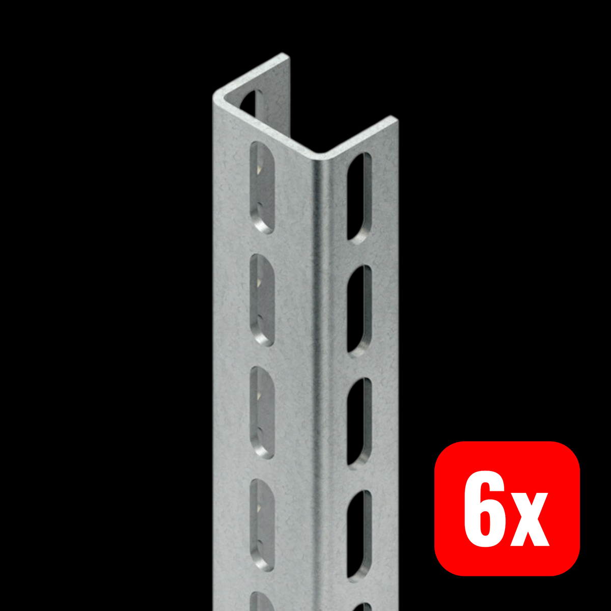 Niedax Profil U 6040/200 F MontageTragschiene Stahl feuerverzinkt 6 STÜCK - 4013339891603