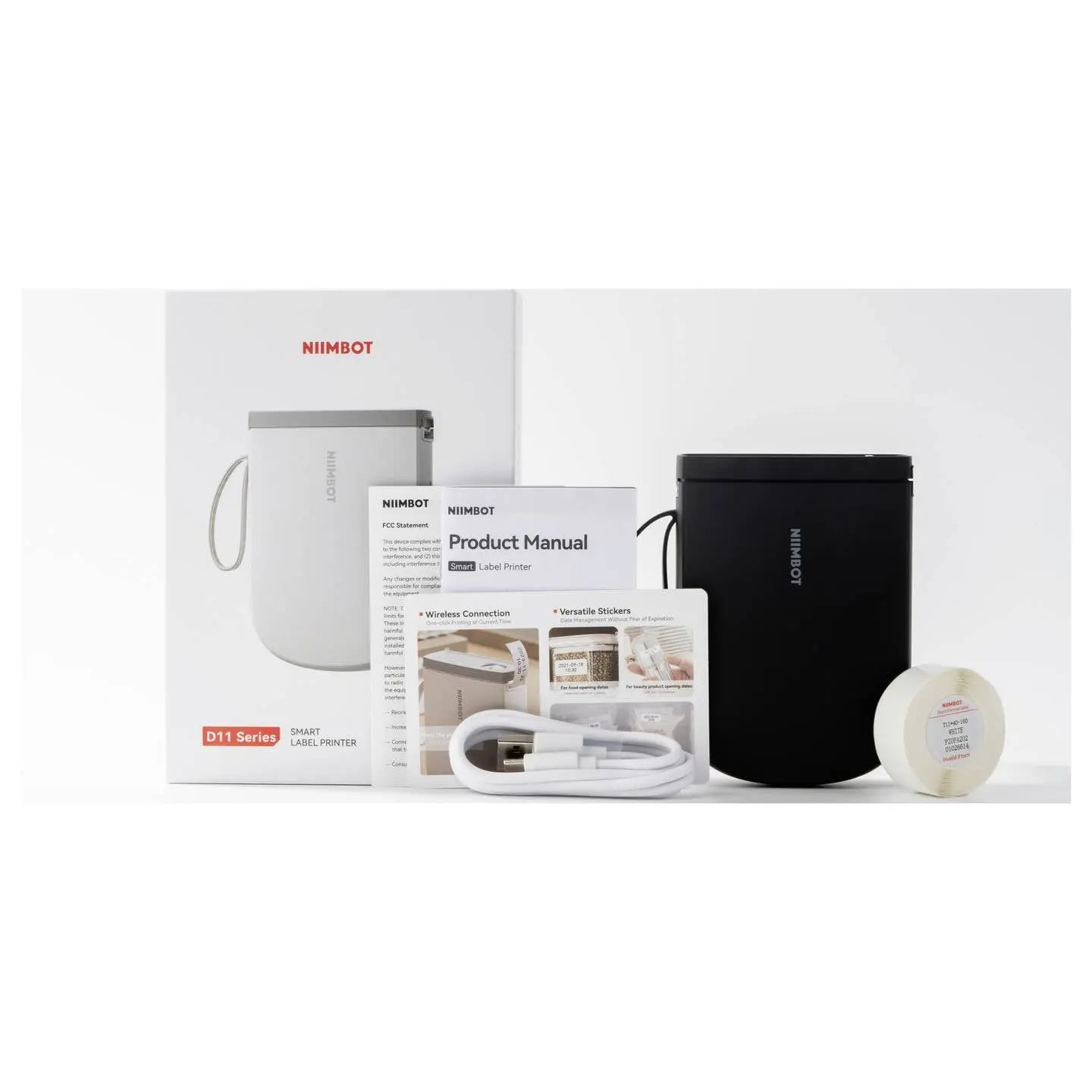 B-Ware Niimbot Etikettendrucker Beschriftungsgerät Mobildrucker D11 H Schwarz Siehe Text - 6977031212150