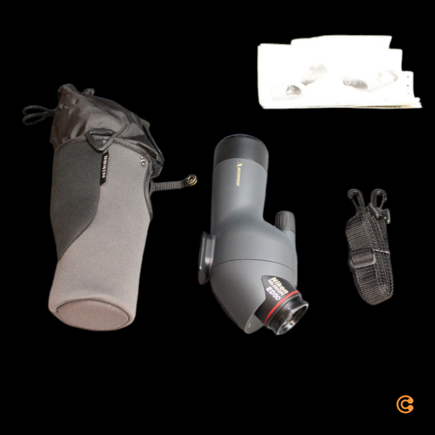 B-Ware Nikon Fieldscope Ed50 Angled Charcoal Grey Fernglas Okular Monokular Objektiv - 4571137581831