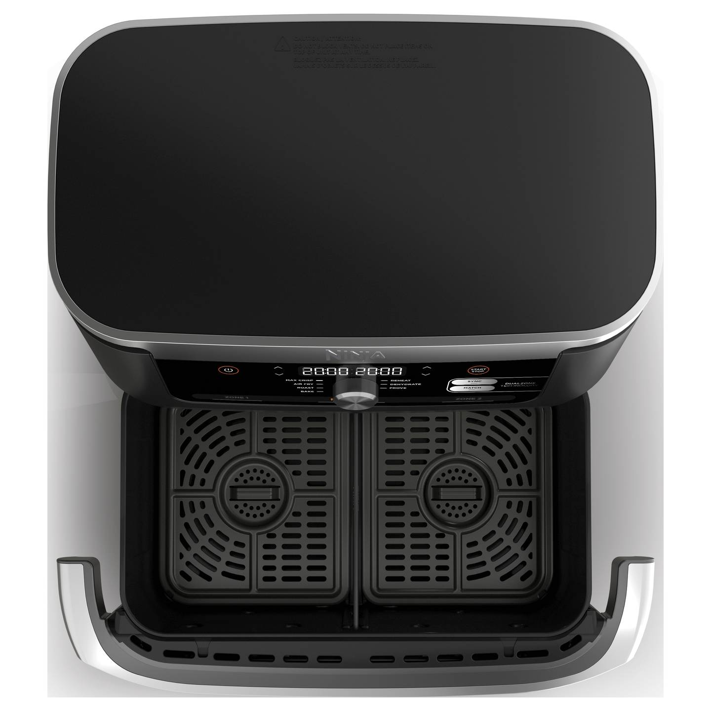 B-Ware Ninja Heißluft Fritteuse Airfryer Fritteuse 2470 W Schwarz 8 Personen Silber - 622356270373