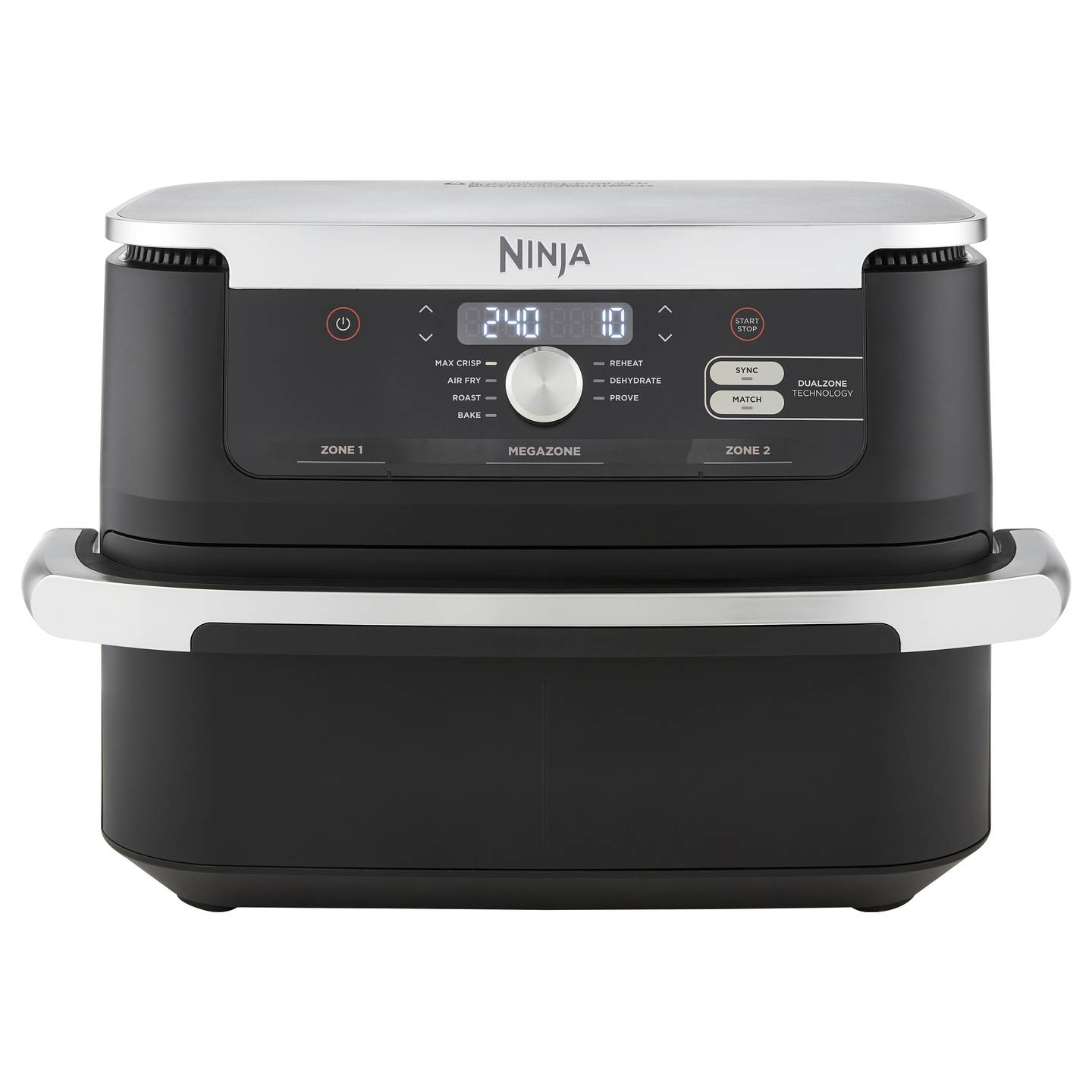 B-Ware Ninja Heißluft Fritteuse Airfryer Fritteuse 2470 W Schwarz 8 Personen Silber - 622356270373
