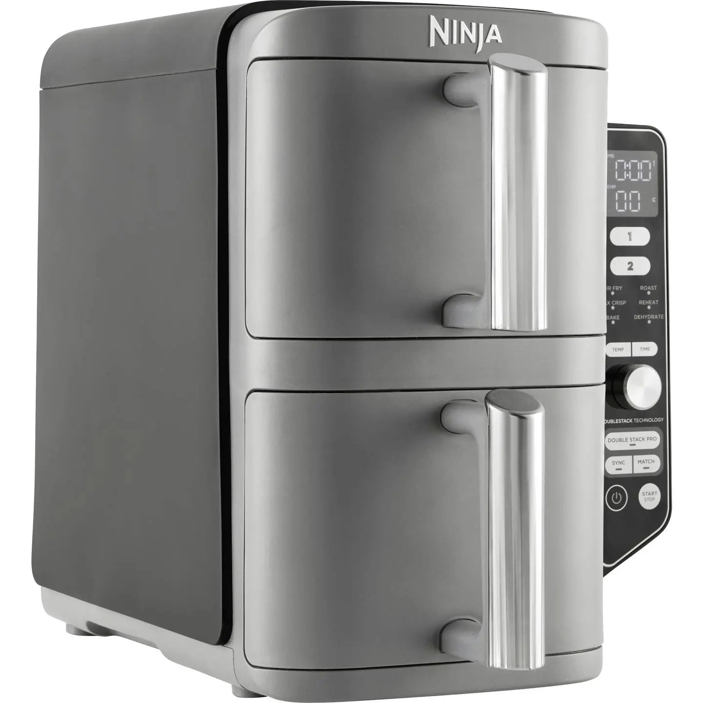 B-Ware Ninja Heißluft Fritteuse Airfryer Doppelkammer Schwarz 9.5 Liter Für 8 Personen - 622356280822