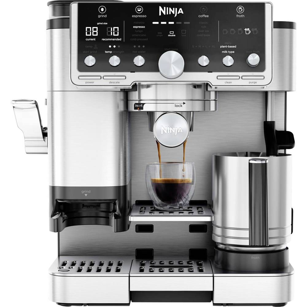 B-Ware Ninja Luxe Cafe Pro Espressomaschine Kaffeemaschine Schwarz Edelstahl 1650 W - 622356289825