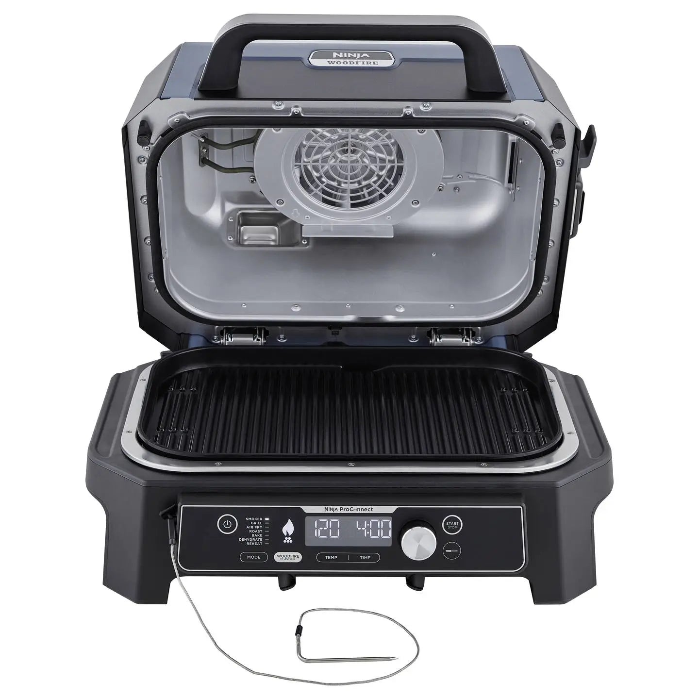 B-Ware Ninja Elektrogrill Grill Elektro Grillgerät Woodfire Pro Connect Xl Schwarz Blau - 622356276573