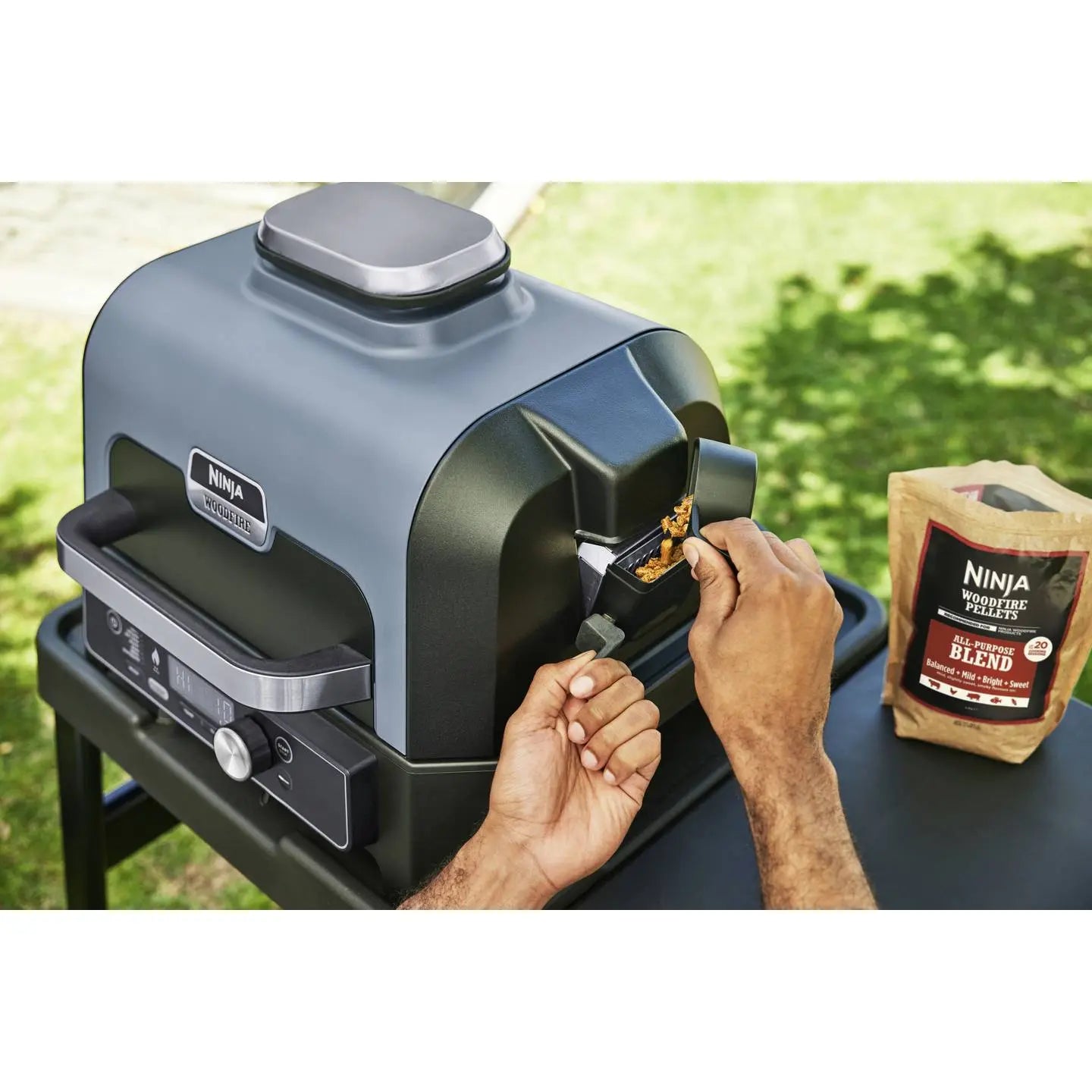 B-Ware Ninja Elektrogrill Grill Elektro Grillgerät Woodfire Pro Connect Xl Schwarz Blau - 622356276573