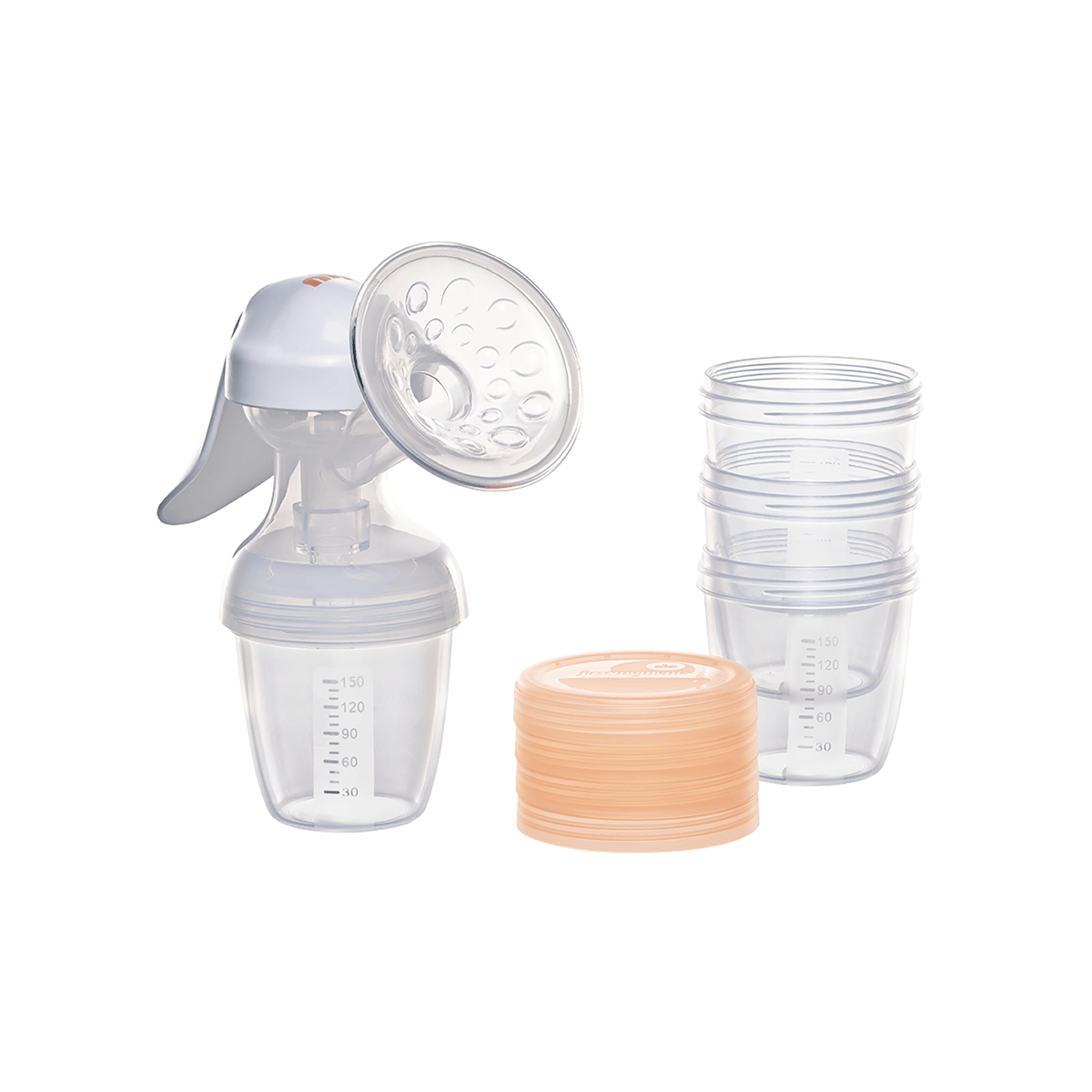 nip Handmilchpumpe Brustpumpe First Moments Transparent Weithalsflaschen Adapter - 4000821376014